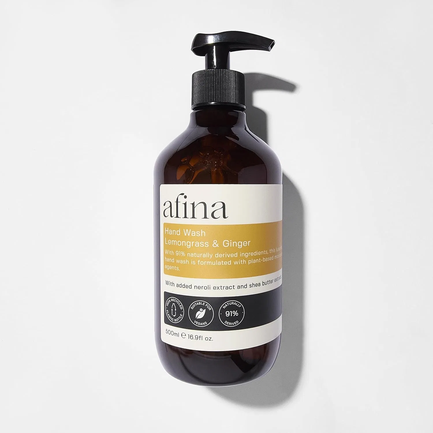 Жидкое мыло для рук Luxury Hand Wash, Afina, Lemongrass & Ginger, 500мл — фото 2