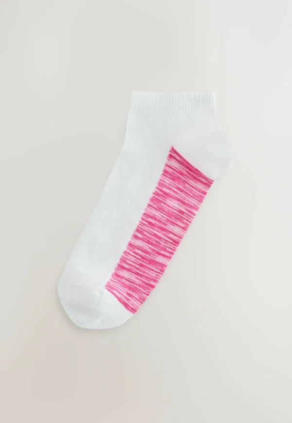 Носки 4 пары с принтом Footbed trainer socks Next white, Pink, белый/розовый — фото 4