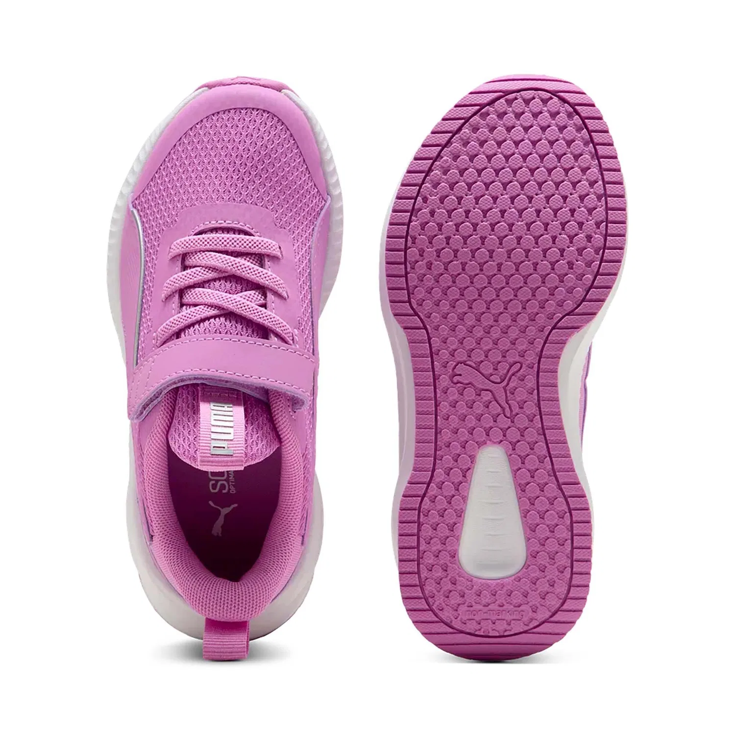 Детские кроссовки с липучками Puma Flyer 3 Ac+ Ps Puma, Violett — фото 4