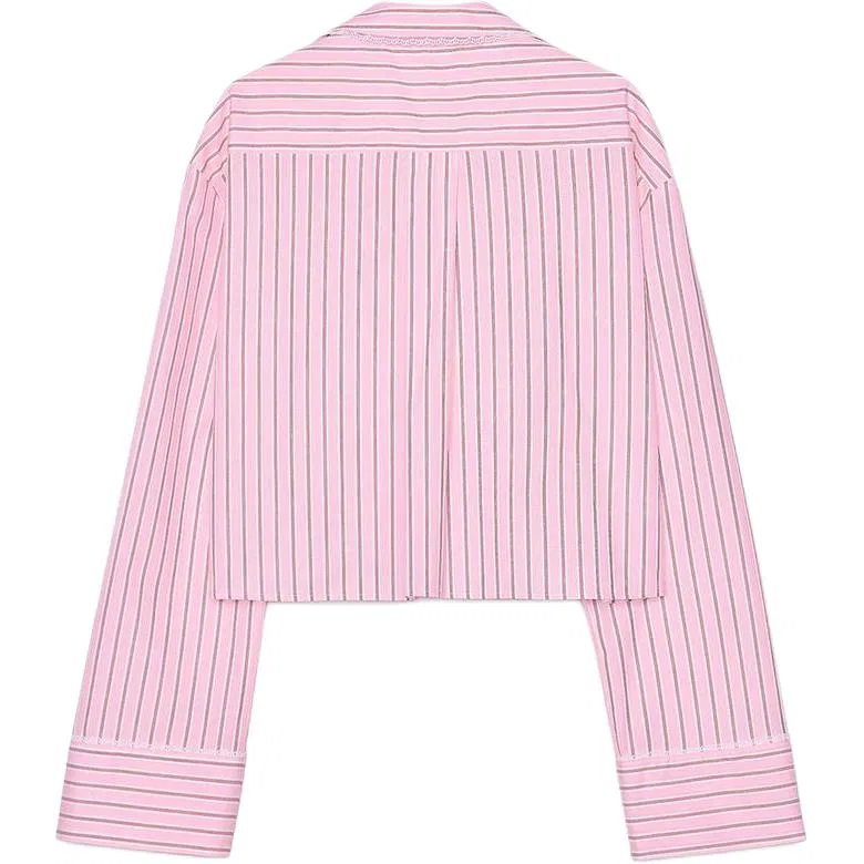 Женская рубашка с отложным воротником Pink Lapel ZARA, Pink — фото 3