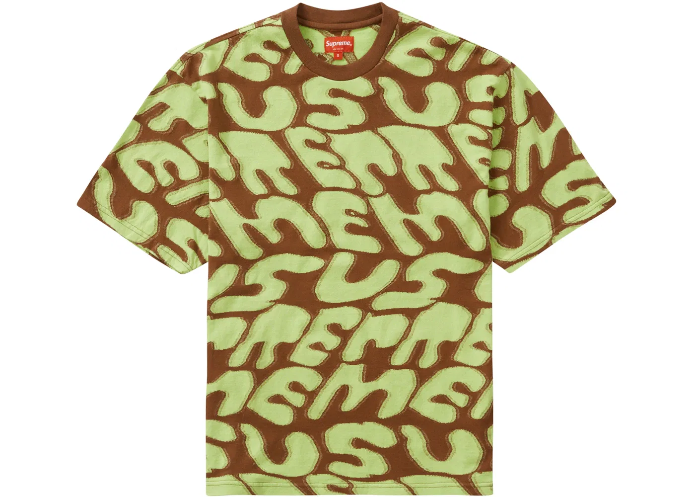 Мужская футболка с интарсией Supreme Stacked Intarsia S/S Top, Brown