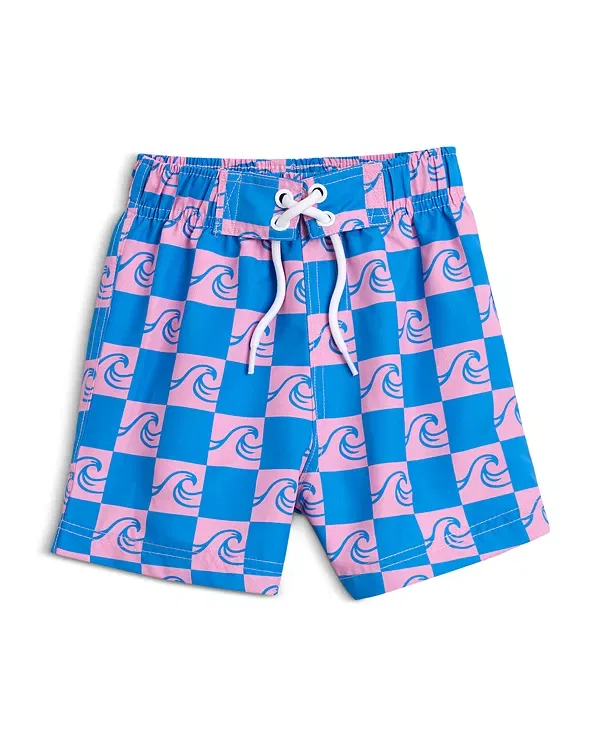 Детские шорты для плавания с принтом Waves Board Shorts Mish Mish, синий