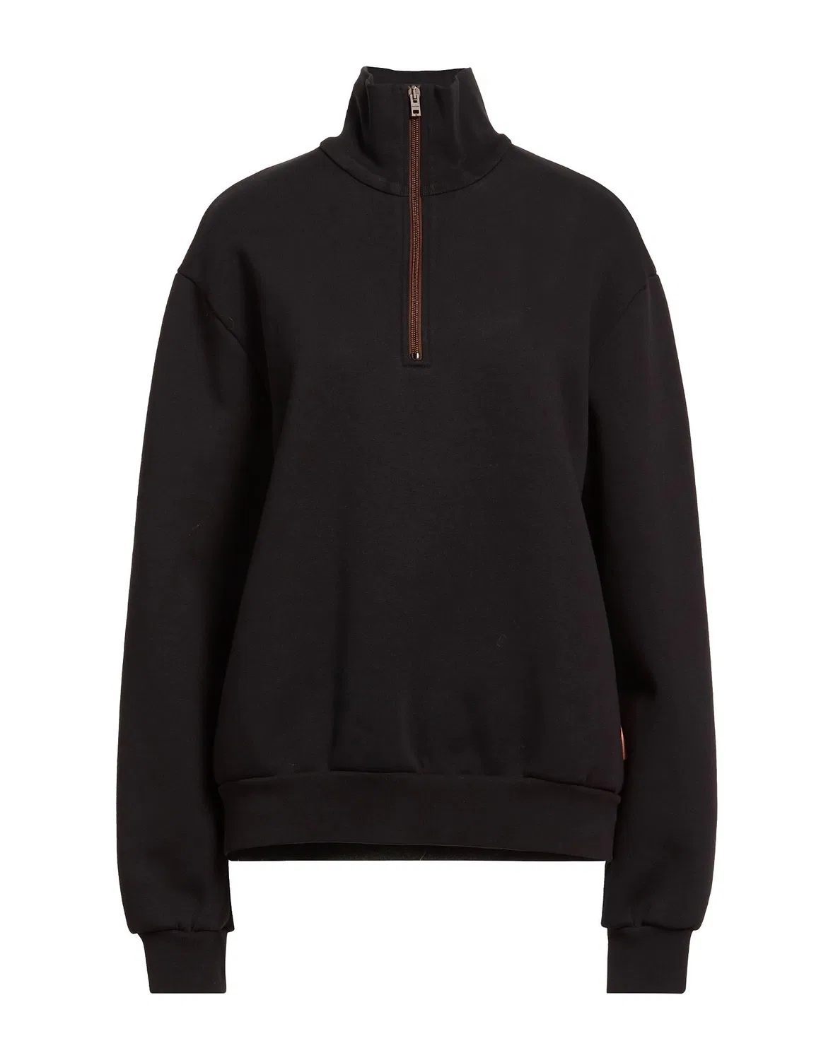 Женский флисовый свитшот с половинной молнией Acne Studios, черный