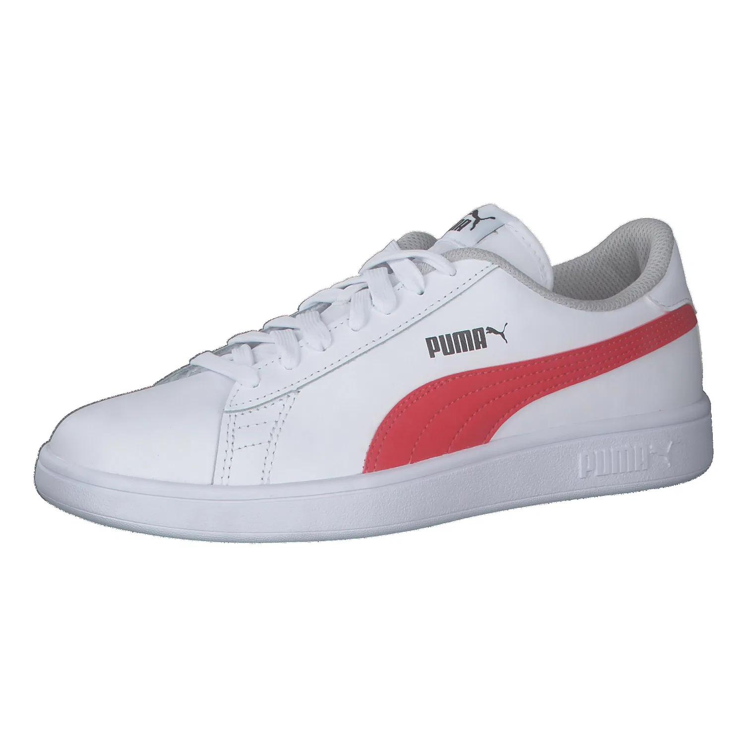 Детские кожаные кроссовки Smash V2 L Jr Puma, Weiss