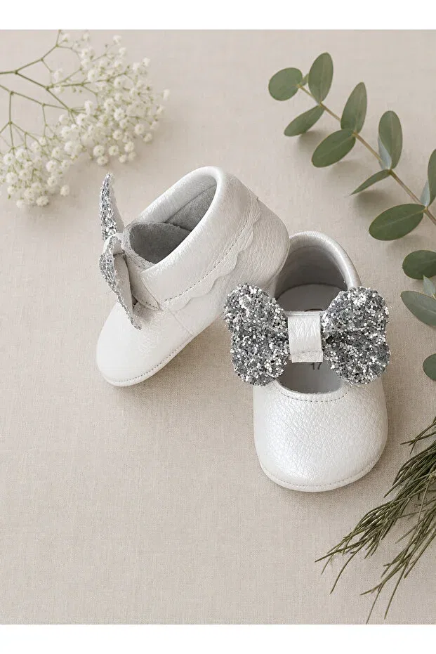 Детские мокасины из натуральной кожи Viela Gift Atelier, White — фото 3