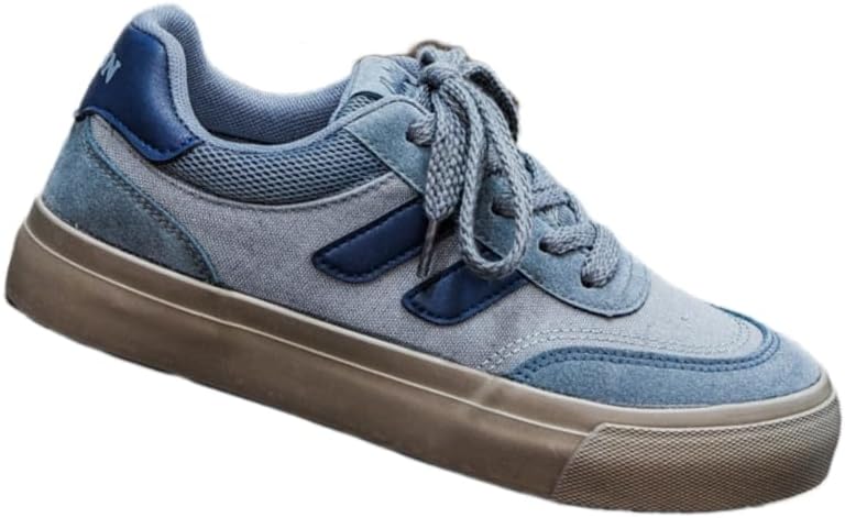 

Мужские низкие модные кроссовки для скейтборда - повседневные спортивные кеды на шнуровке для ежедневной носки и путешествий Hoalox, синий