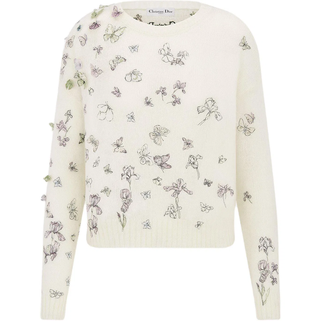 Женский свитер с круглым вырезом DIOR, White