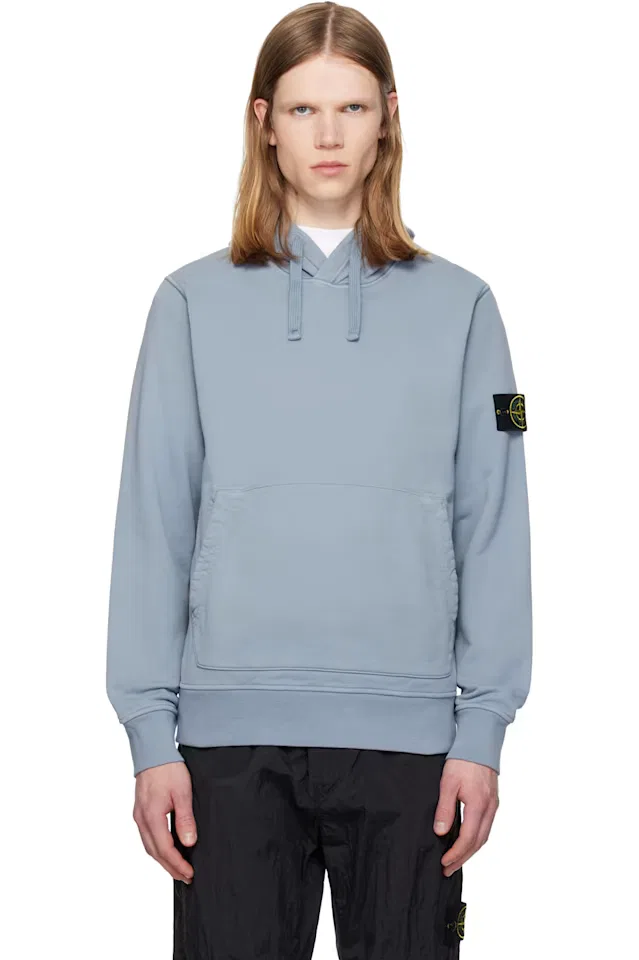 Худи из органического хлопка синий Stone Island