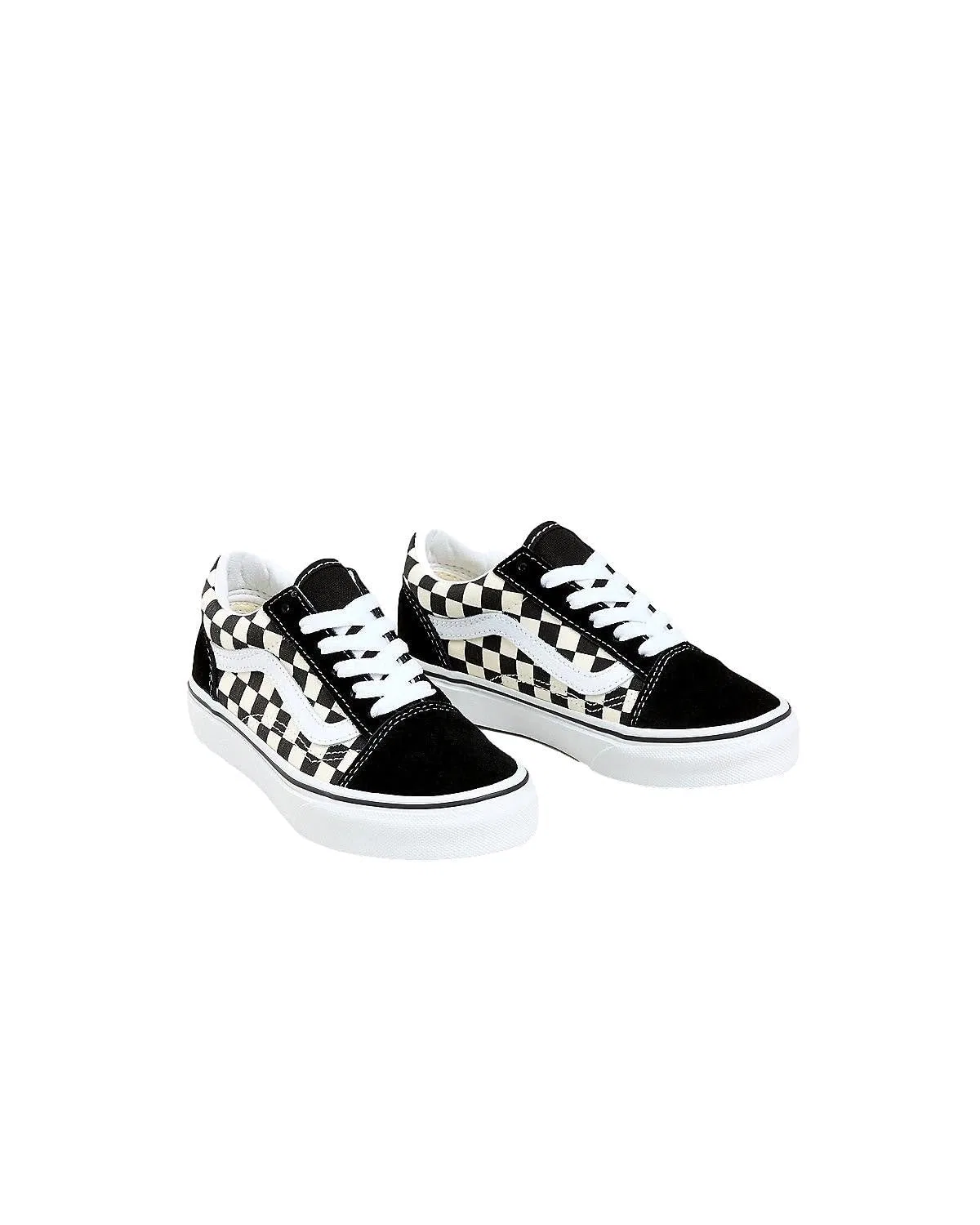 Детские кроссовки для мальчиков с принтом Old Skool Vans, Black White — фото 2