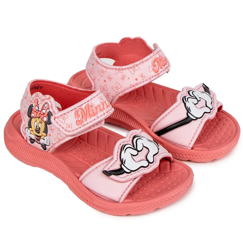 Детские сандалии для девочек с принтом Minnie Mouse Disney, Pink