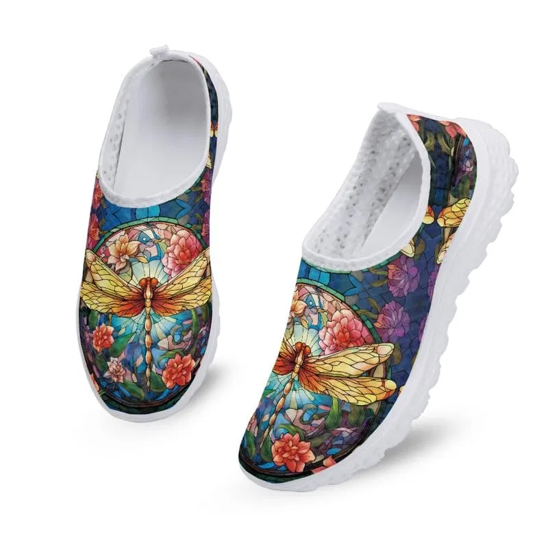 Детские кроссовки для девочек с принтом Snowflake Butterfly Ethnic Pattern Kuiaobaty, Fiore Libellula
