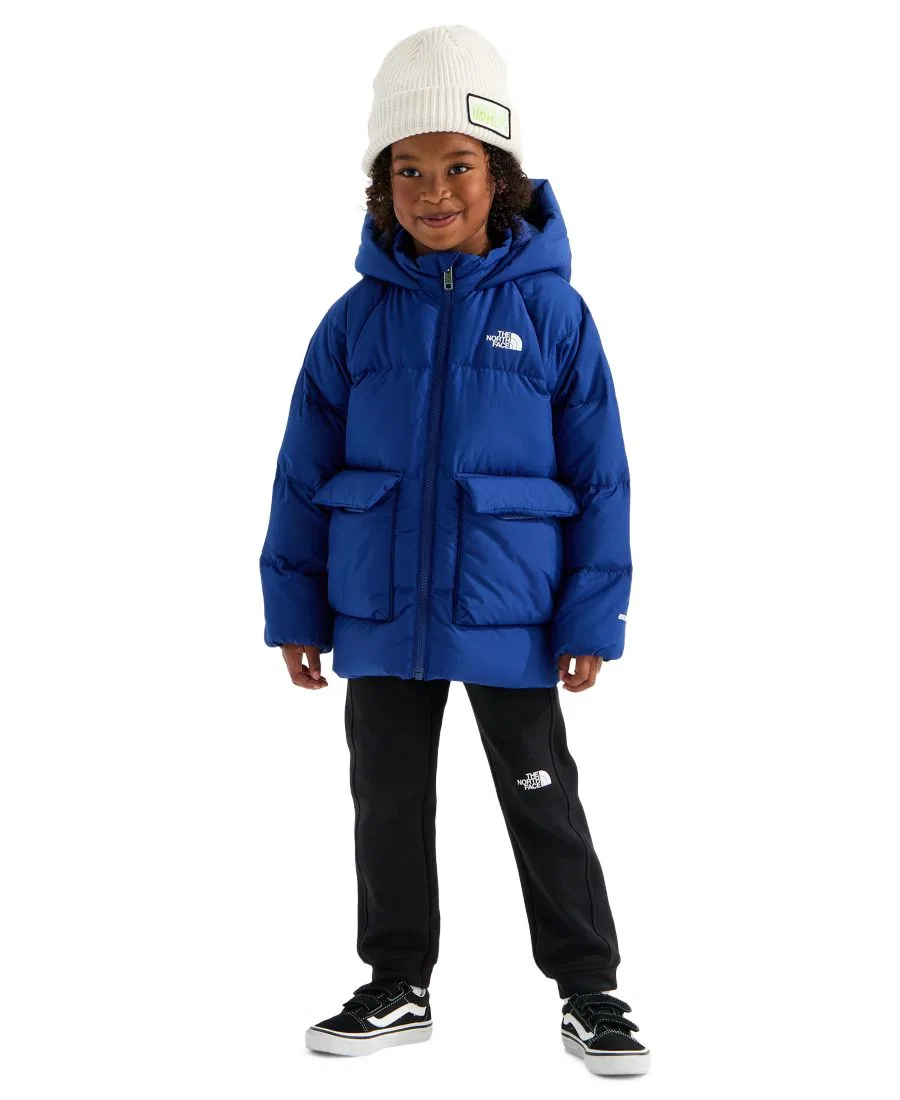 Детская куртка-пуховик с капюшоном, на молнии, с длинным рукавом The North Face, Bold Blue