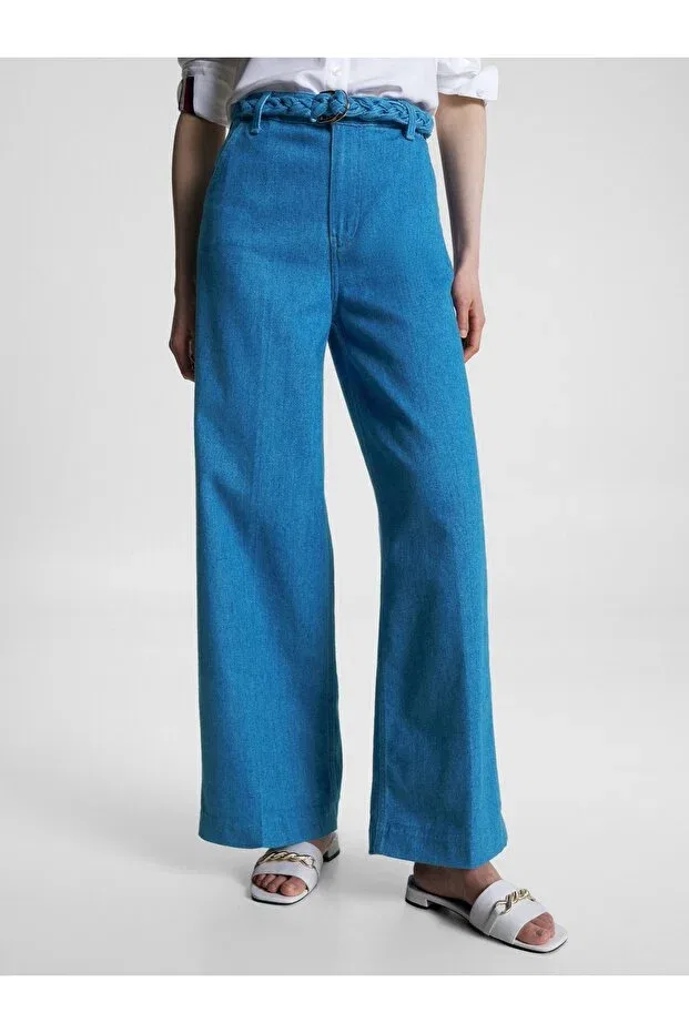 Женские джинсы с широкими штанинами Emmy Tommy Hilfiger, Lead Blue — фото 3