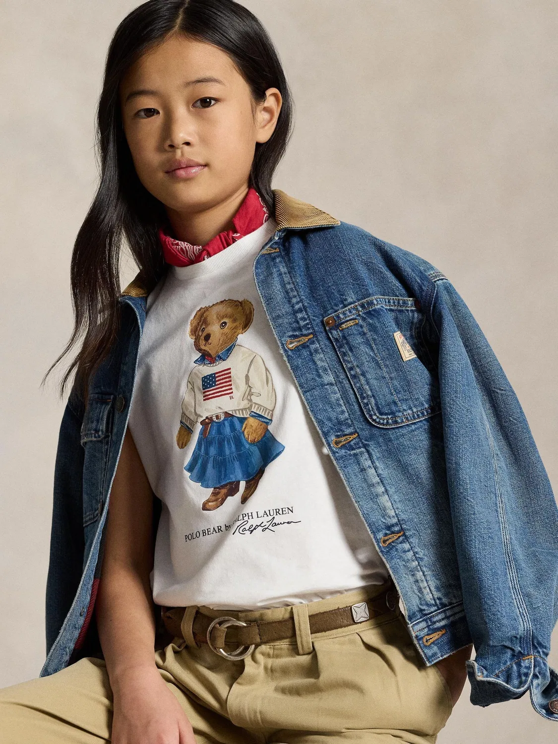 Футболка с графикой Polo Bear Polo Ralph Lauren, белый — фото 4