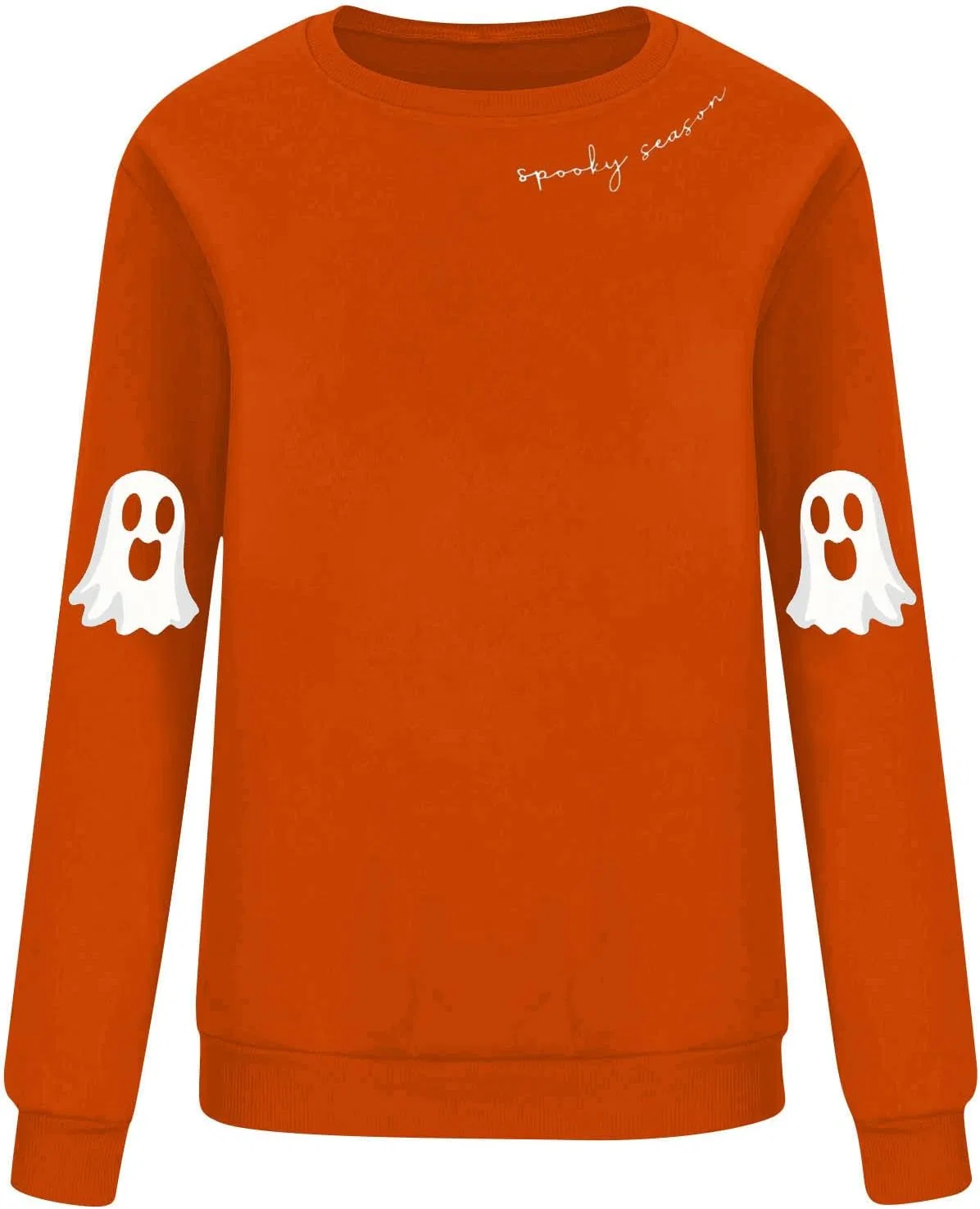 Женский свитшот с принтом Spooky Season, Bd_orange — фото 4
