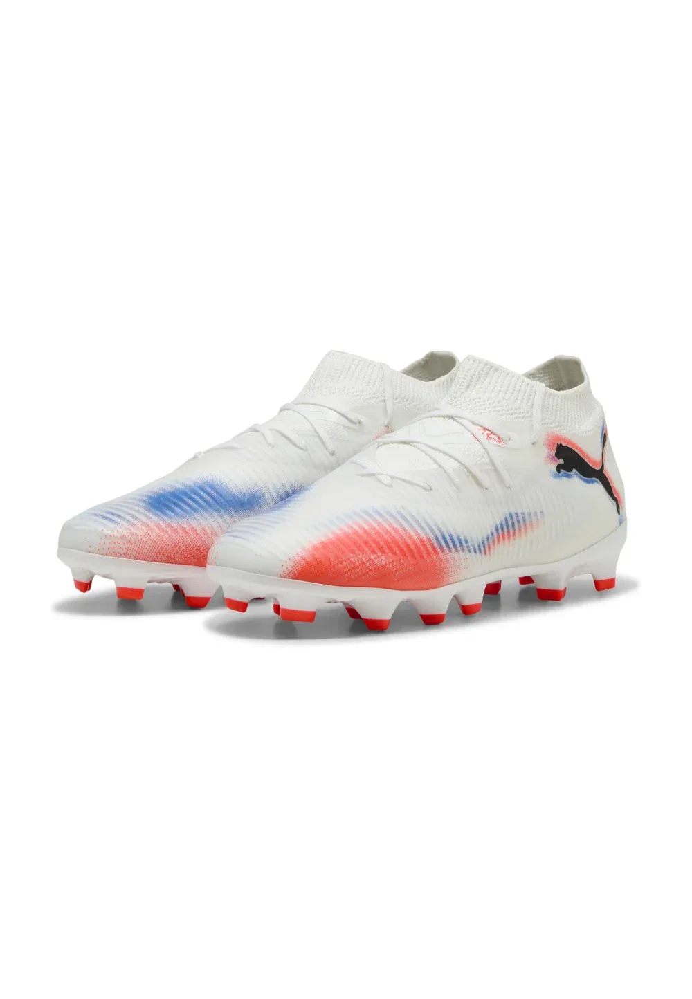Футбольные бутсы Future 8 Pro унисекс для твердого грунта Puma, White Black Glowing Red — фото 2
