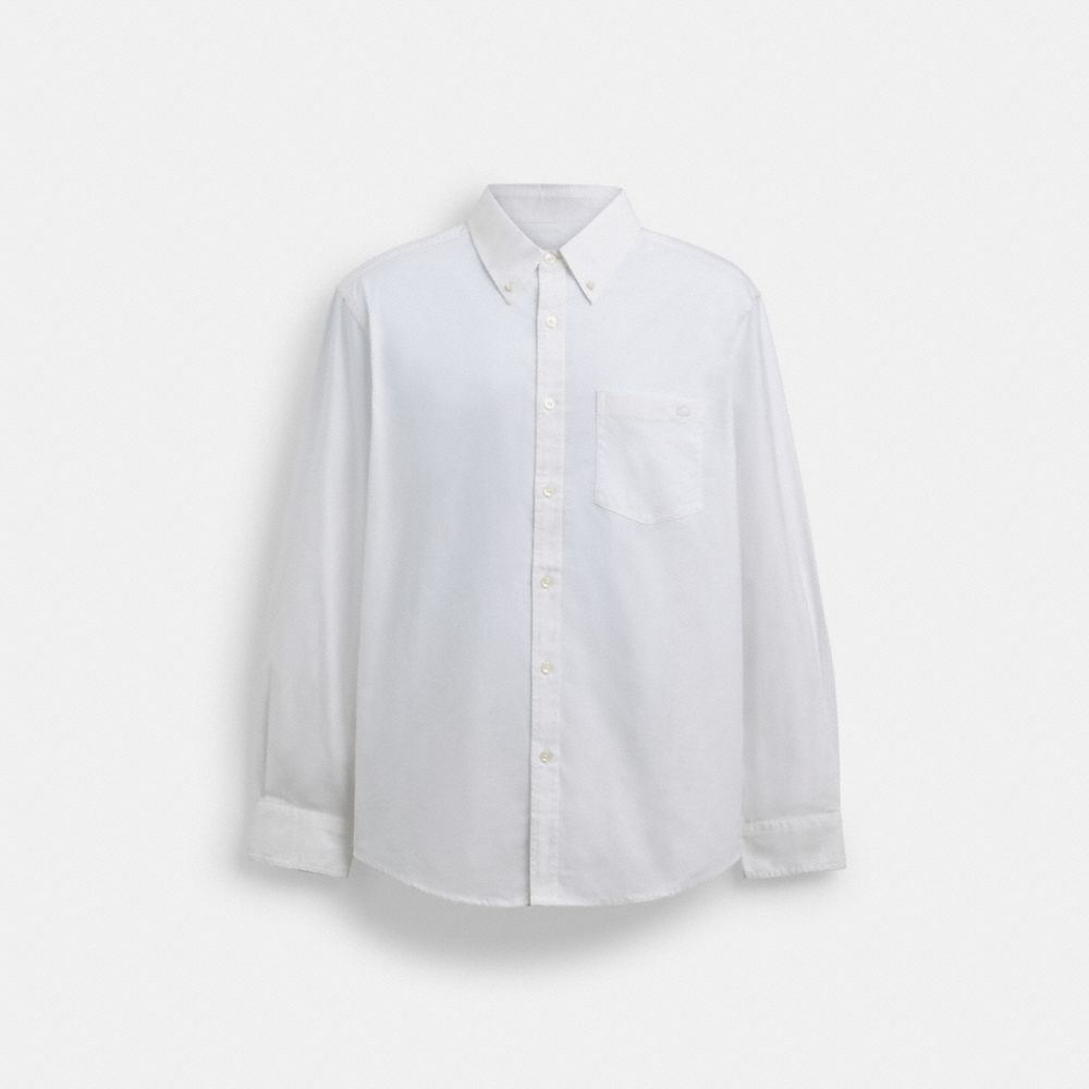 

Рубашка Coach Long Sleeve Button Down Shirt, белый