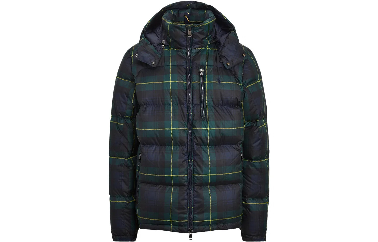 Мужская куртка-пуховик с принтом Blue Plaid Polo Ralph Lauren, Blue Plaid