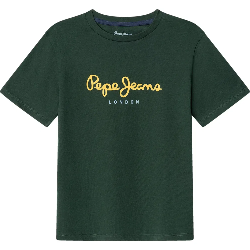 Детская футболка с коротким рукавом с принтом Pepe jeans, Green