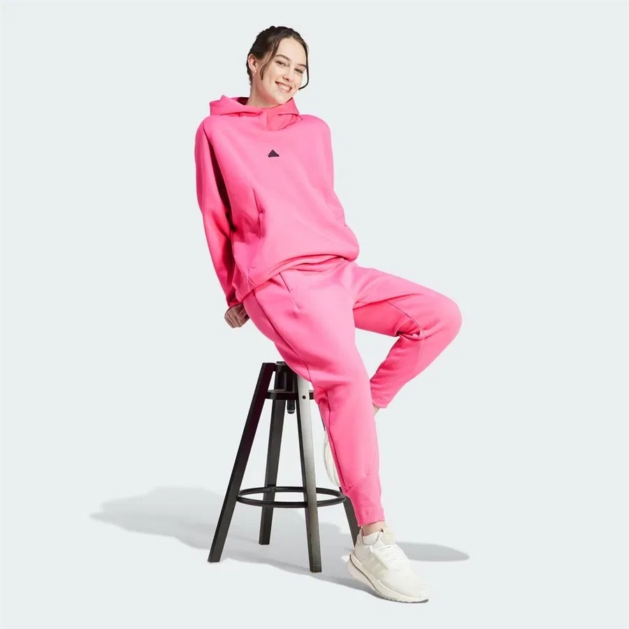 Женские спортивные штаны с высокой посадкой, модель IN5138, adidas, Розовый — фото 3