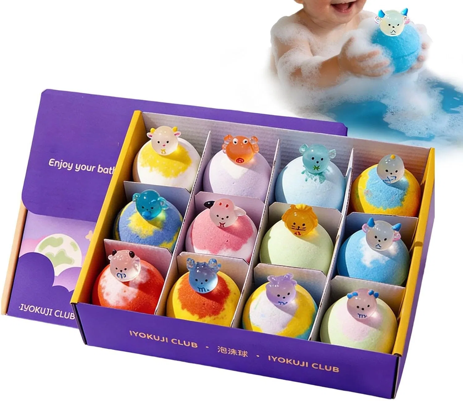 Дуфтовая бомбочка для ванны с игрушками, Generisch, 12 шт, Созвездие