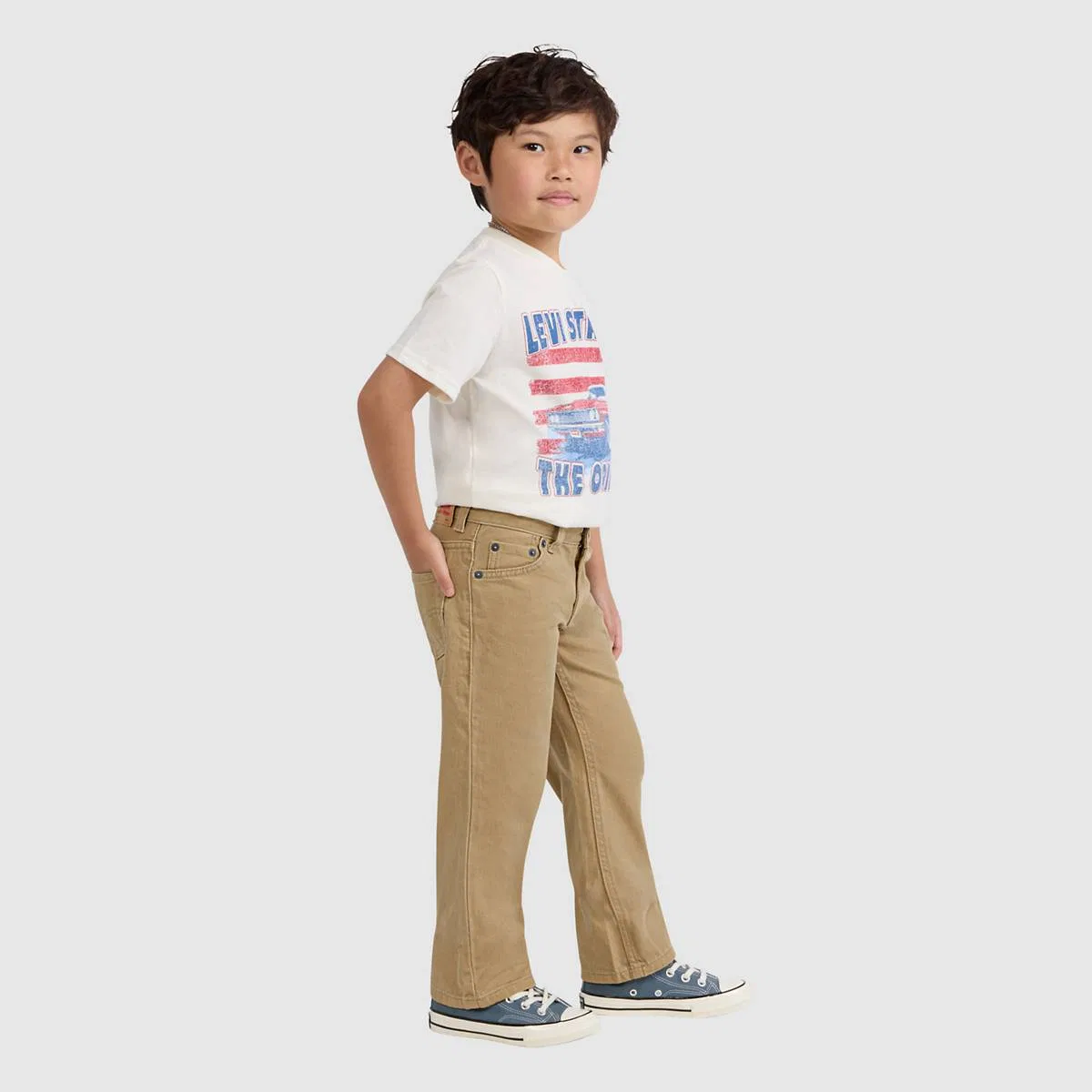 Джинсы 505 стандартного кроя для мальчиков 4-7 лет Levi's, New British Khaki - Brown — фото 3
