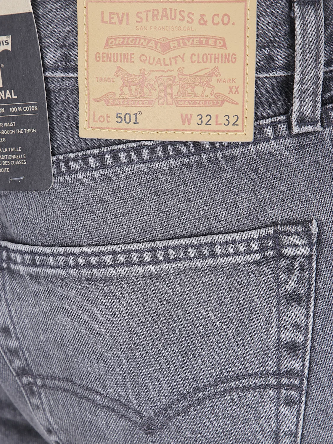 Джинсы 501 с эффектом выцветания Levi'S, серый — фото 3