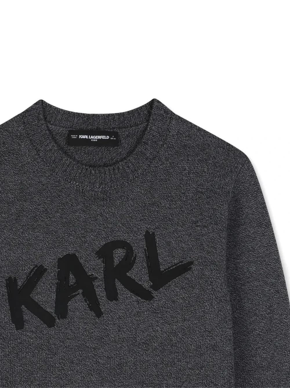 Свитер с логотипом Karl Lagerfeld Kids, серый — фото 3