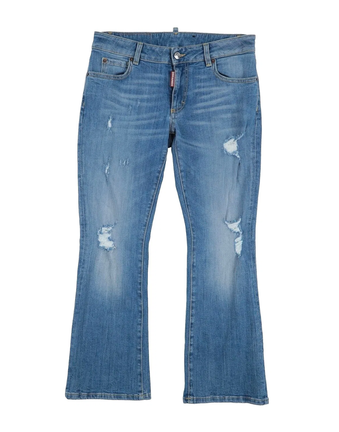 Детские джинсы для девочек с потертостями Dsquared2, синий