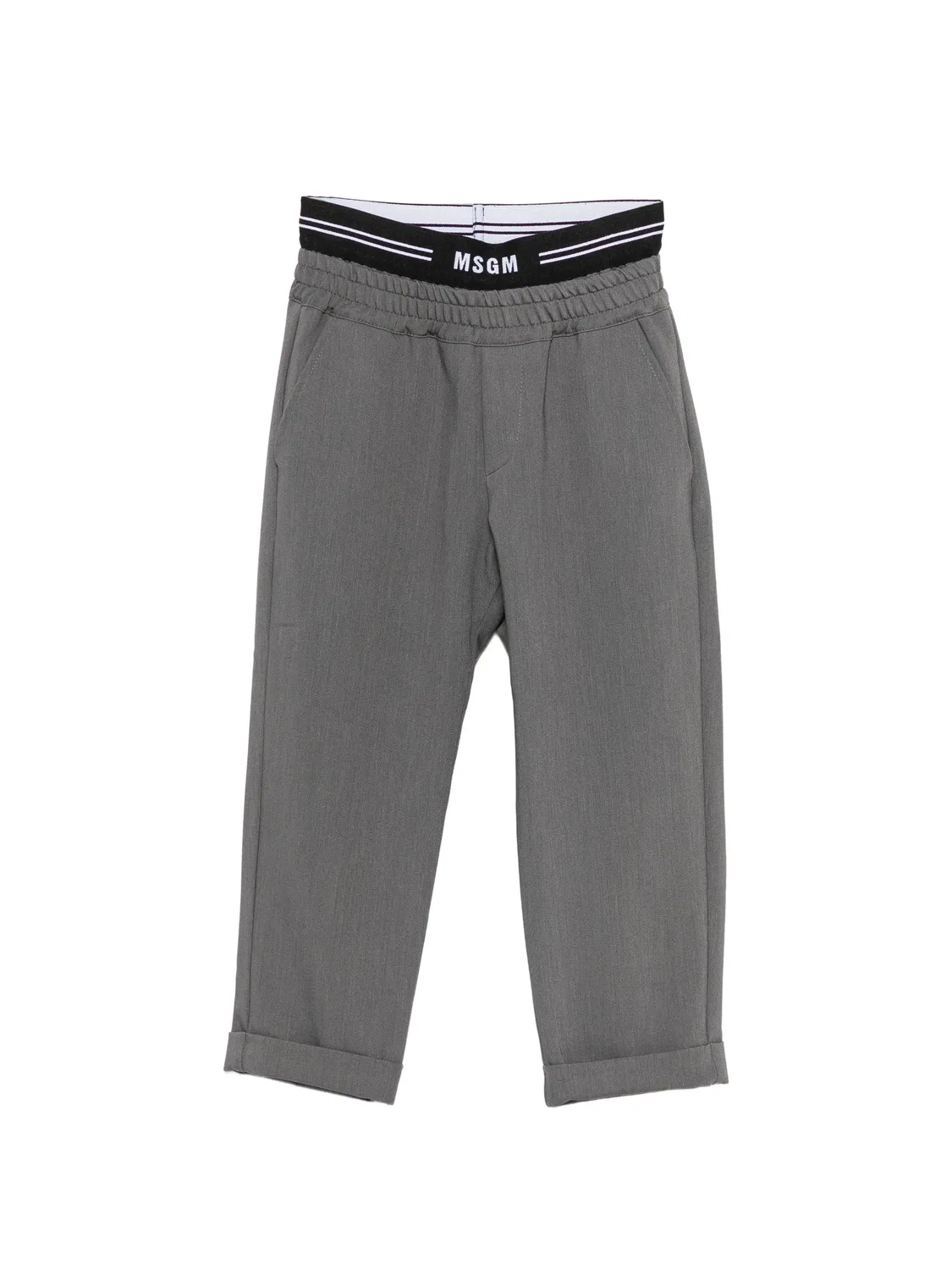 Брюки с логотипом Msgm Kids, серый