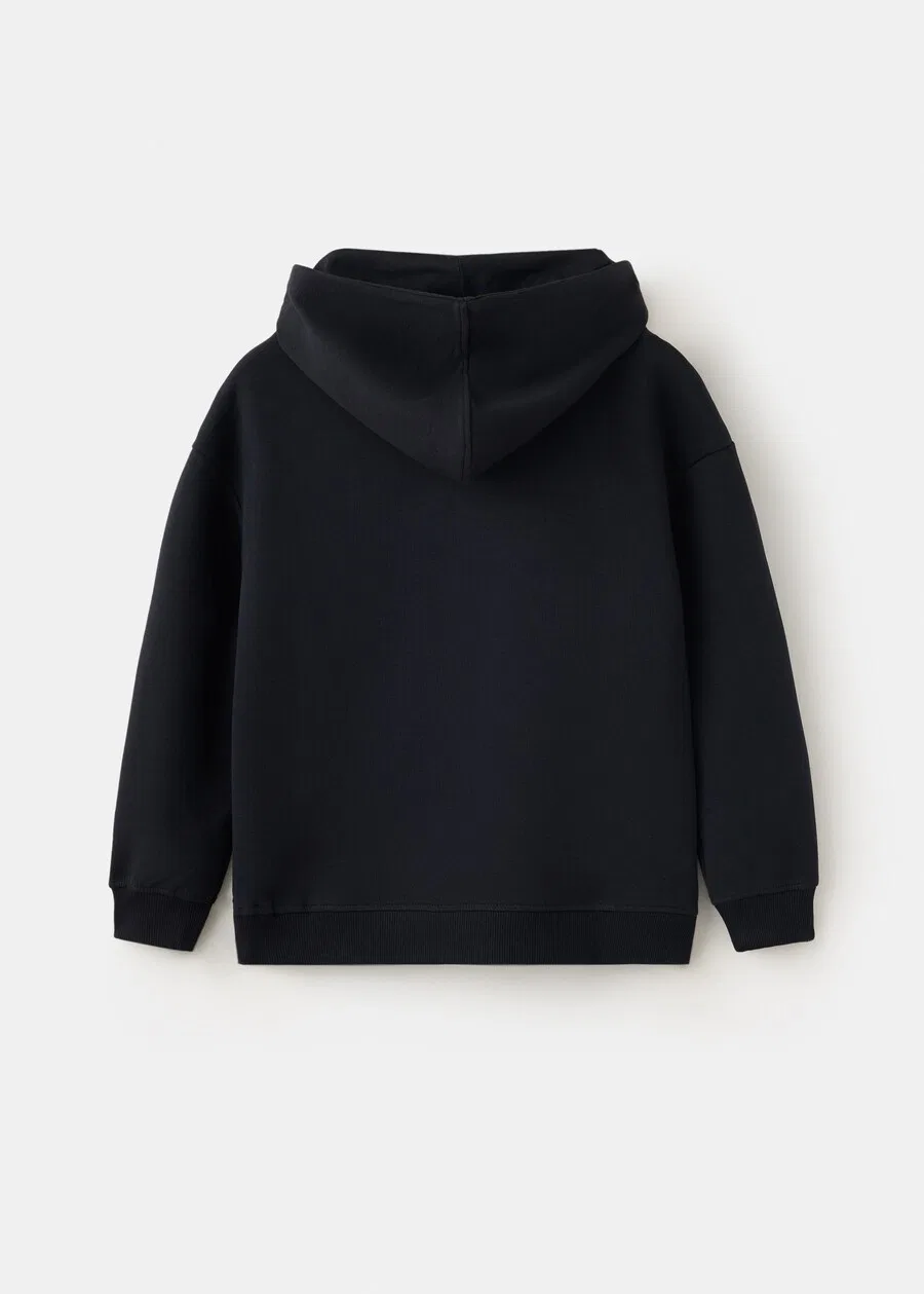 Детская толстовка MANGO KIDS 'ZIPSET' черного цвета — фото 2
