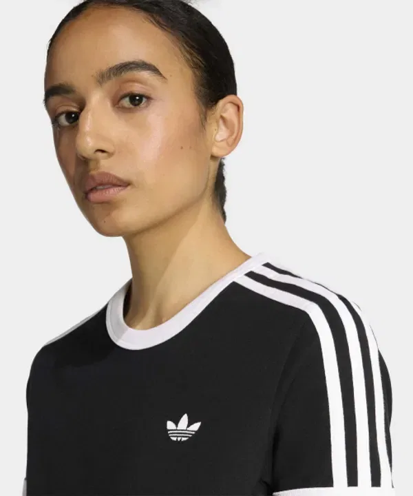 Футболка с 3 полосками, Slim Fit, Adidas, черный, белый — фото 3