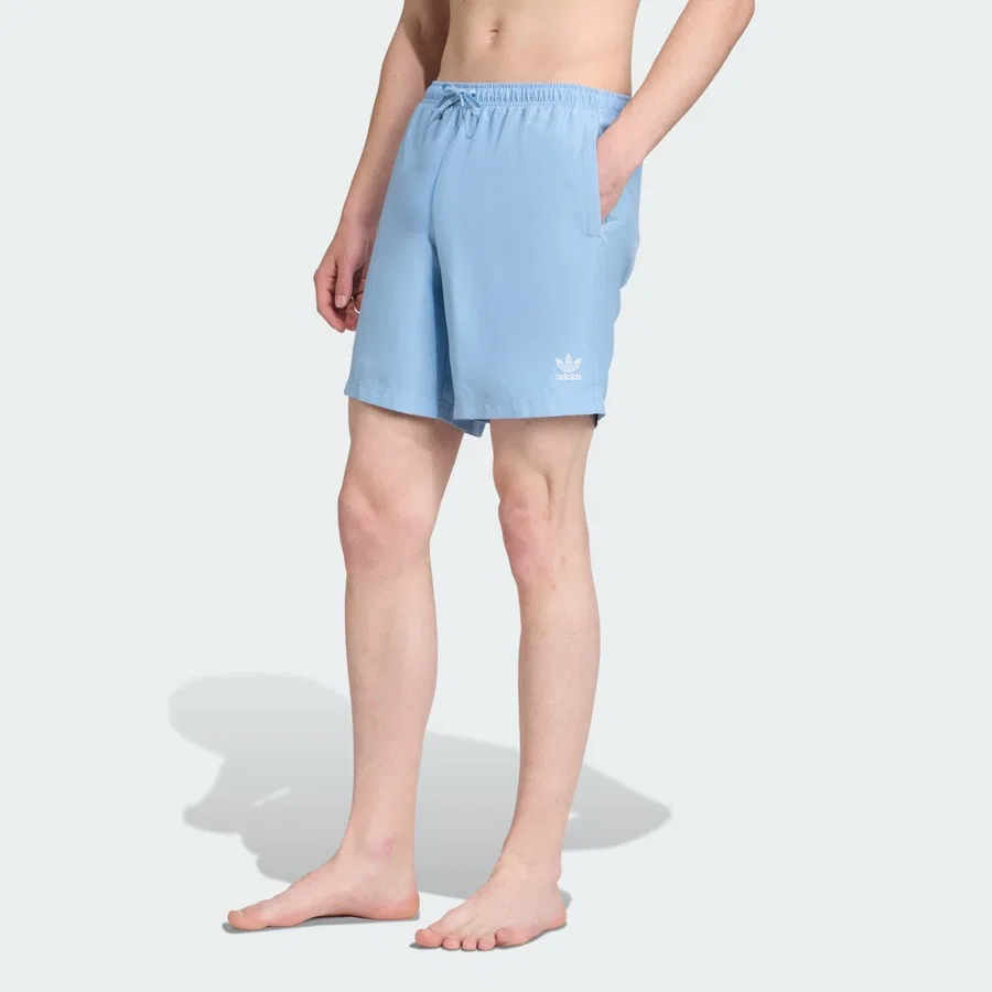 Плавки-шорты с принтом Adicolor 8-Inch Swim Shorts adidas, Синий