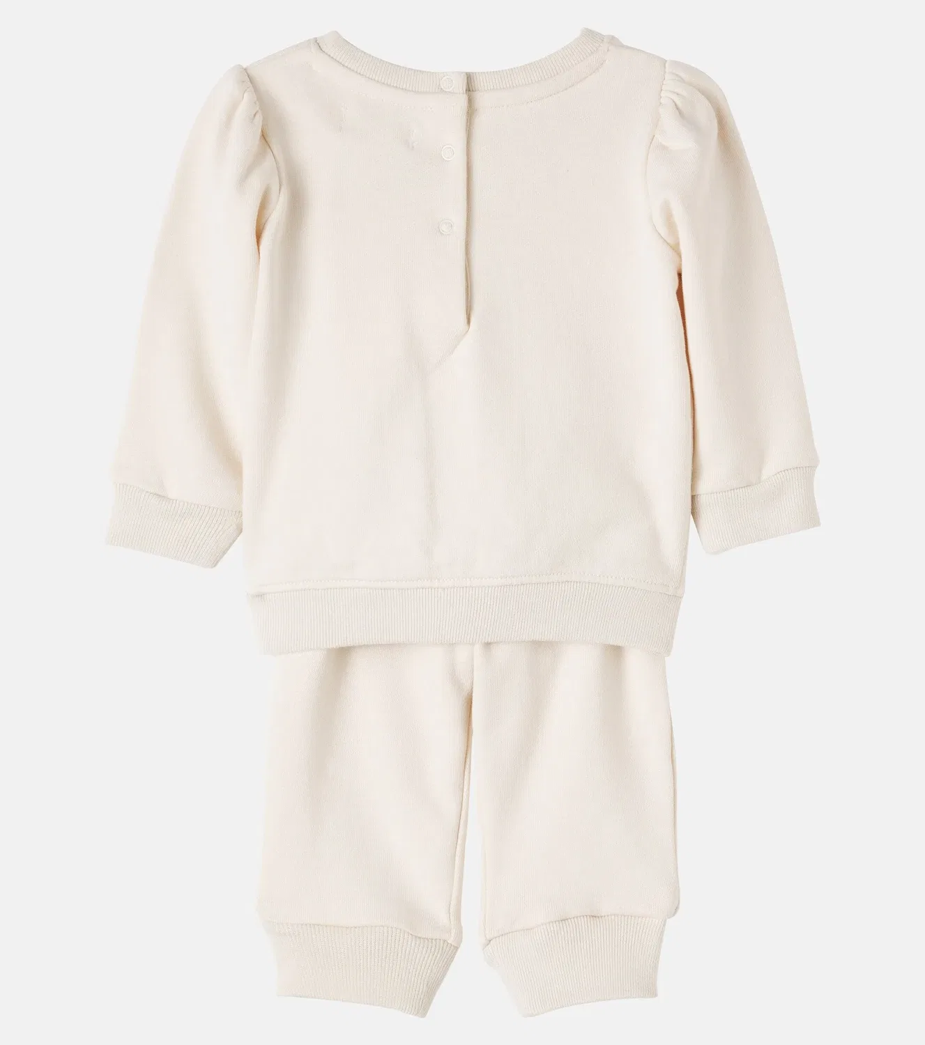 Комплект детской хлопковой толстовки и спортивных штанов Polo Ralph Lauren Kids, белый — фото 3
