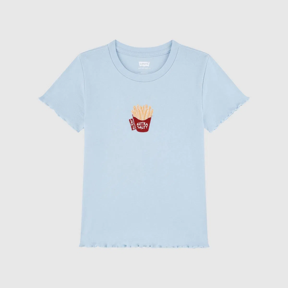 Детский вязаный топ с рисунком "Картошка фри" для девочек 4-6 лет Levi's, Angel Falls - Blue