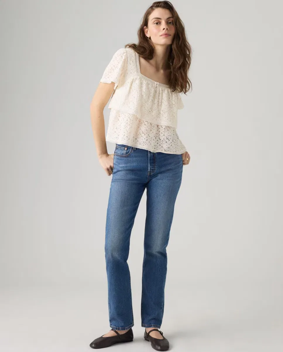 Женское прямые джинсы, Vaquero Recto 501 Jeans For Women, Levi's, синий — фото 4