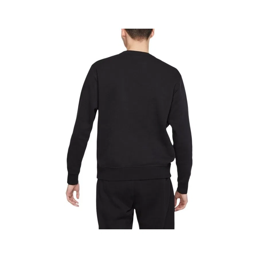 Мужской свитшот с круглым вырезом и длинным рукавом, модель Sportswear Club Fleece Crew, Nike, Черный — фото 2