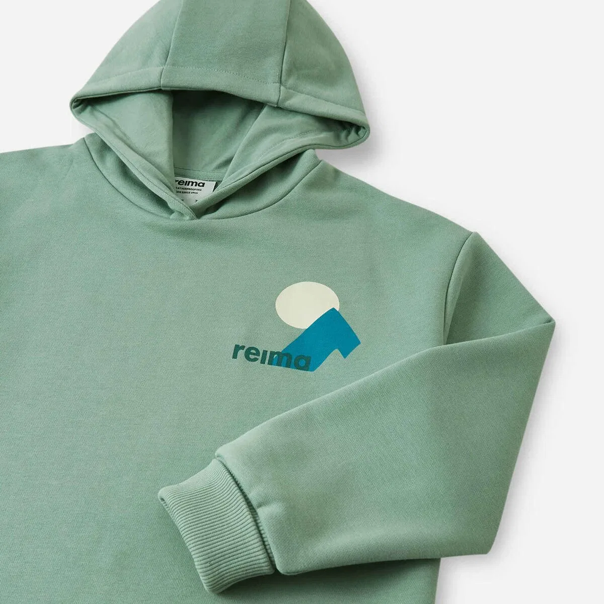 Детское худи с длинным рукавом Huppis Hoodie Reima, Stone Green — фото 4