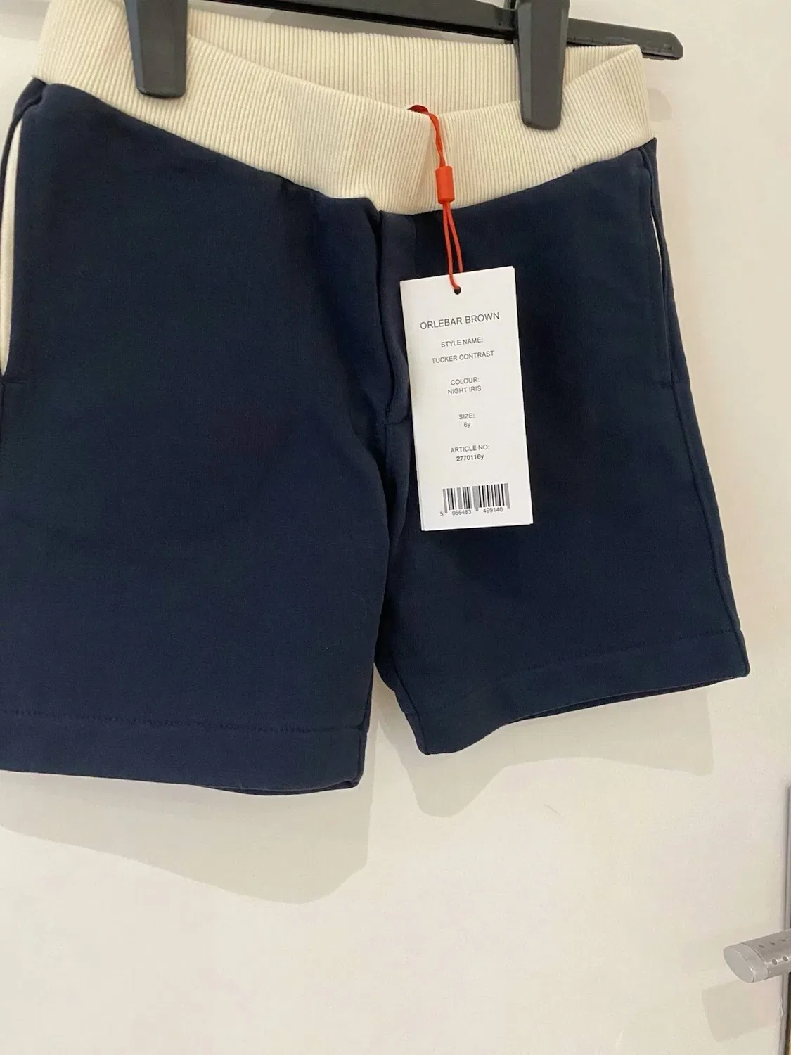 Детские шорты для мальчиков хлопковые Tucker Contrast Shorts Orlebar Brown, Night Iris — фото 2