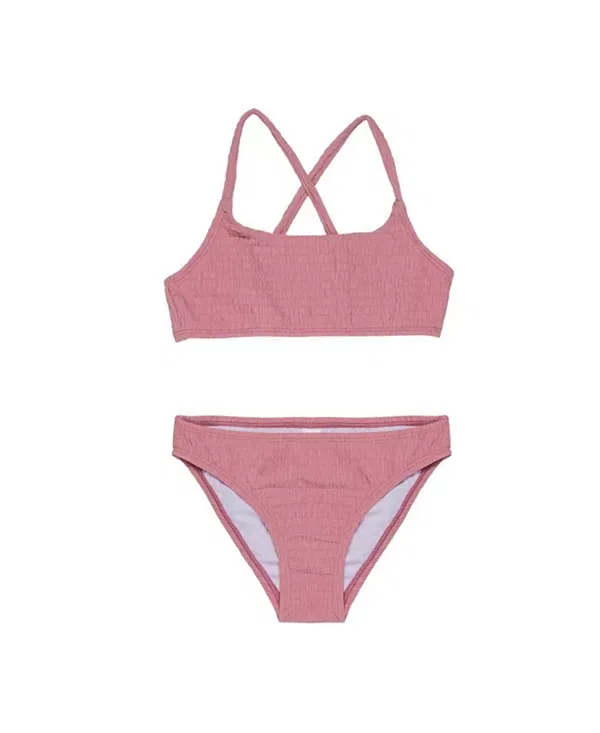Детский купальник для девочек с текстурой Neapolitan Textured Criss Cross Strap Swim Set Gottex Kids, розовый