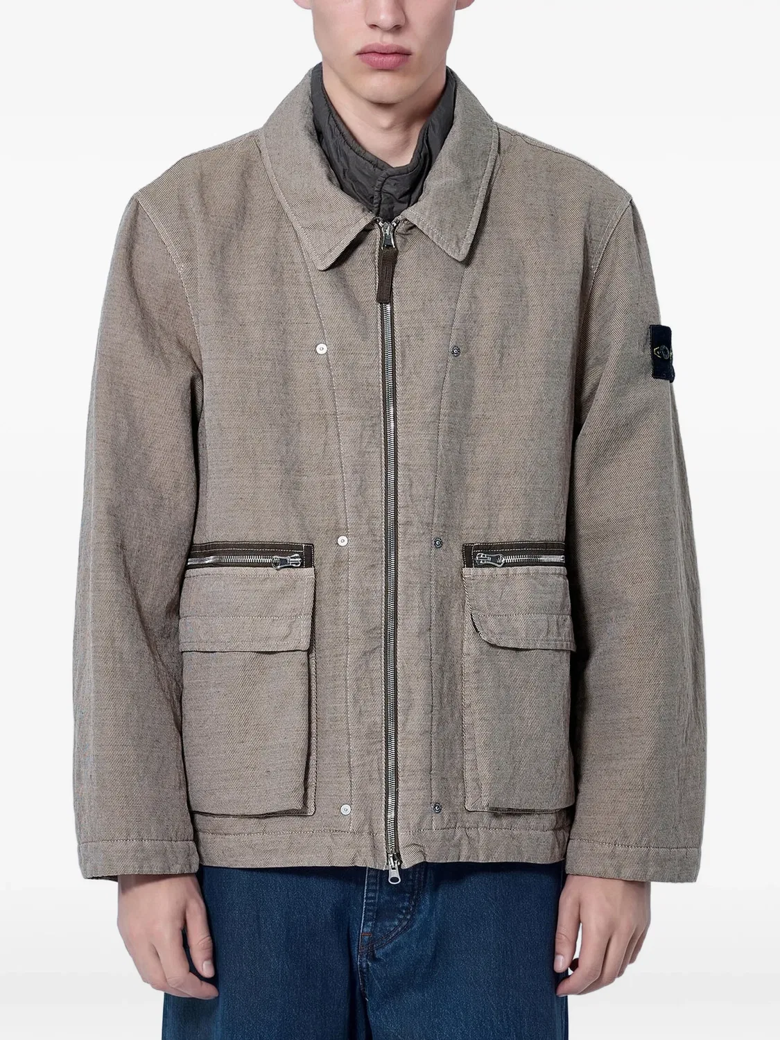 Полевая куртка из хлопка и шерсти Stone Island, нейтральные