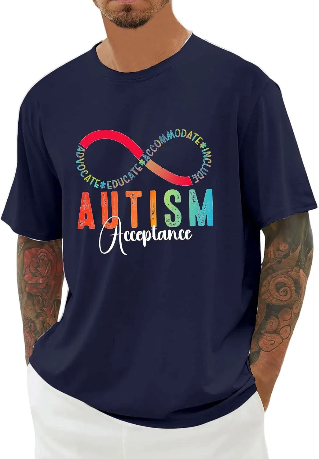 Унисекс футболка с коротким рукавом Autism Awareness, Navy