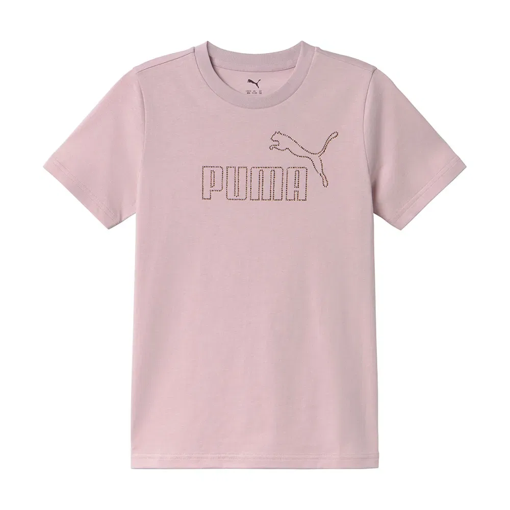 Детская футболка с принтом Essential+ Rhinestone Puma, Pink