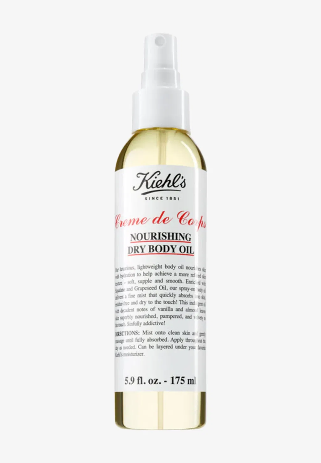 Питательное сухое масло для тела Creme de Corps - масло для тела с мерцающими частицами Kiehl'S, 175 мл