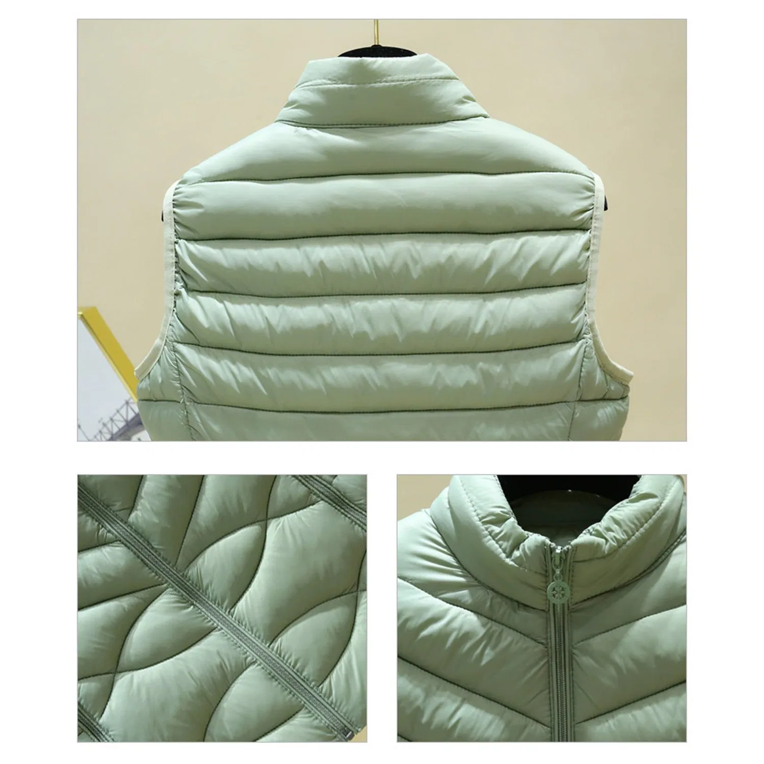 Женский жилет с принтом Jerk Quilts, green — фото 3