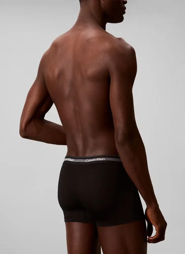 Трусы-боксеры дышащие комплект из 3 штук Icon Active Mesh Calvin Klein, черный — фото 3