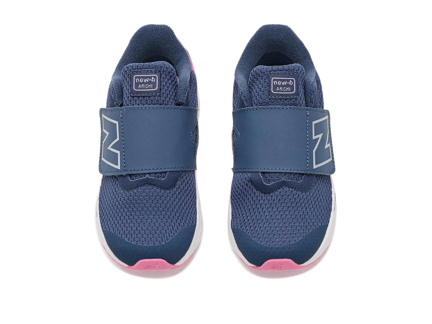 Кроссовки Arishi Hook & Loop (для младенцев и малышей) New Balance Kids, Vintage Indigo/Signal Pink — фото 3