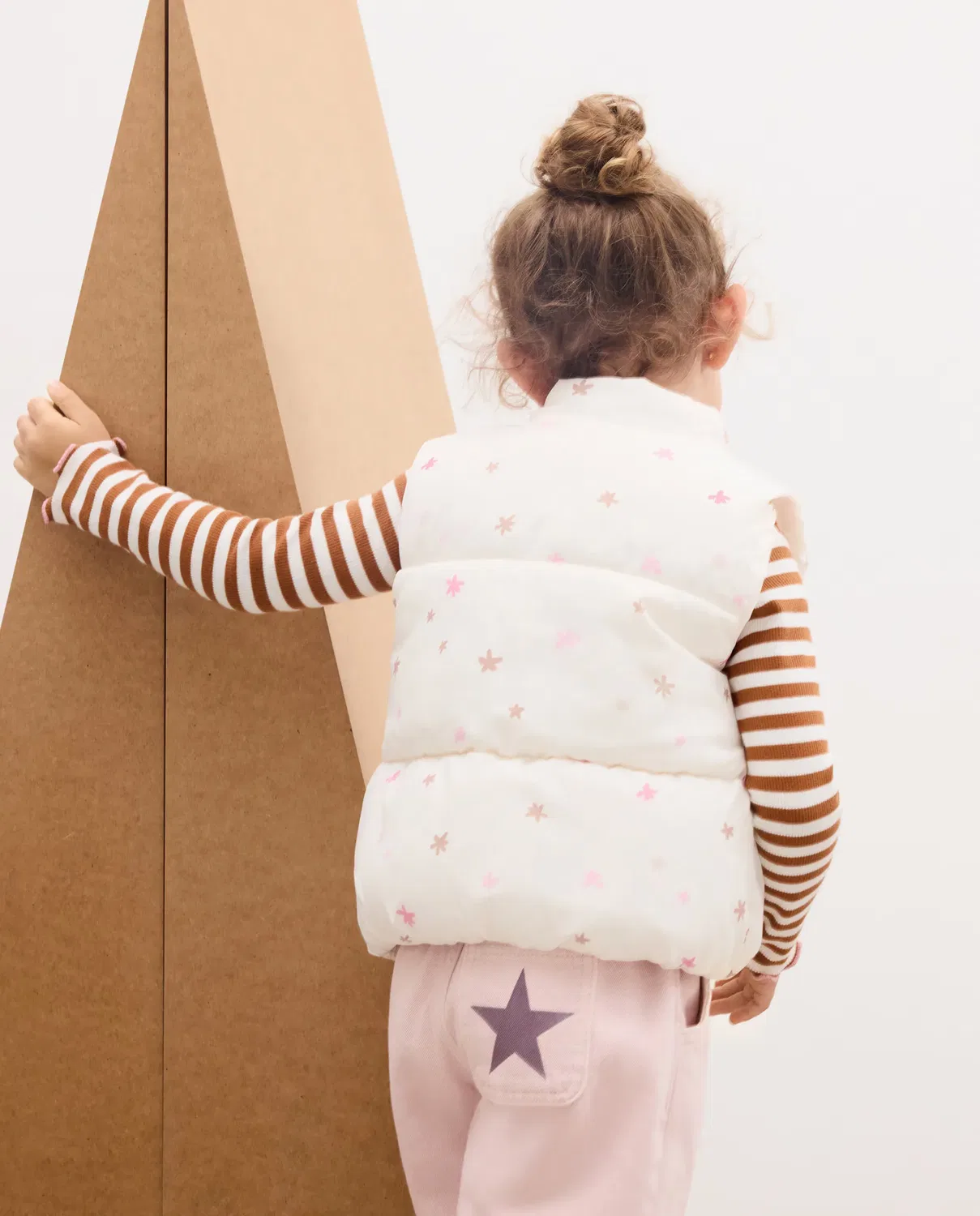 Детский жилет для девочек с принтом All Over Print Tone To Tone Flock Kids El Corte Inglés, Blanco — фото 3