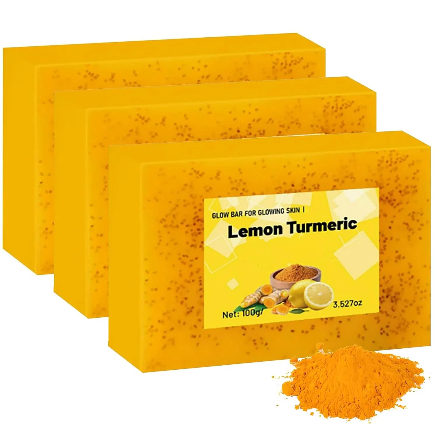 Твердое мыло Lemon Turmeric, Notgurli, 3 шт, 100 г