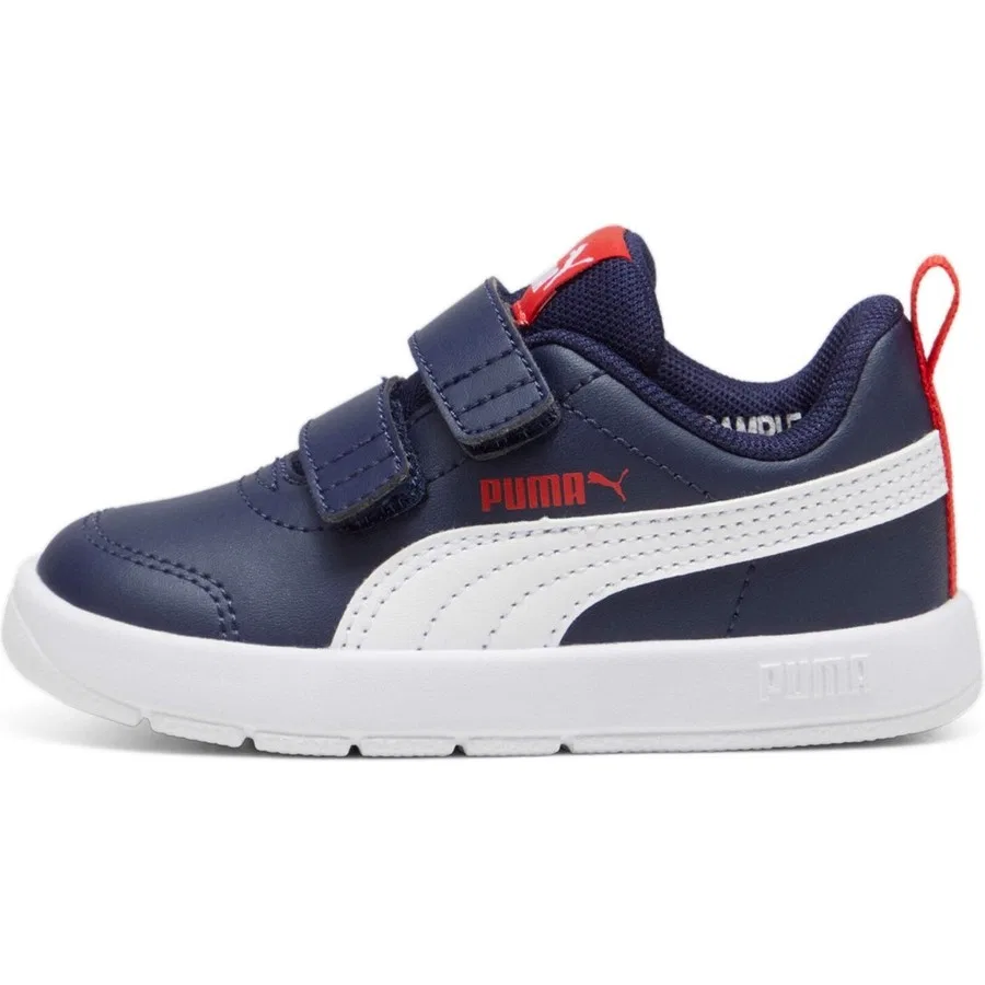 Детские спортивные кроссовки с липучками Courtflex V3 V Inf Puma, Темно-синий